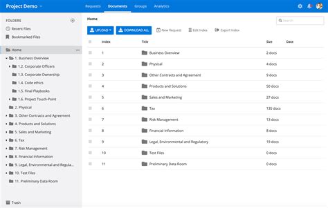 setting up a data room|data room folder structure.
